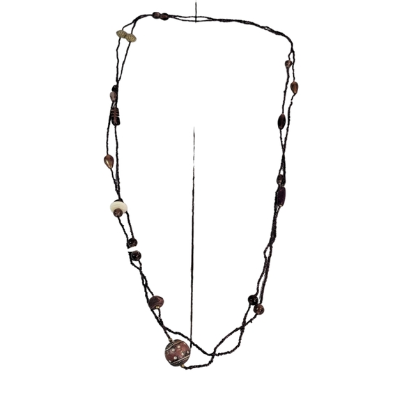 Set of 2 Vintage Jewelry Glass Beaded Necklaces Fashion Accessories - Picture 2 of 15